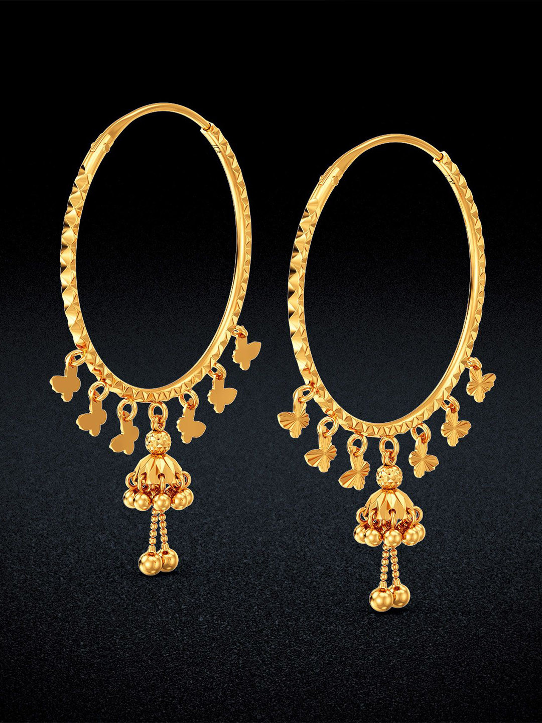 Joyalukkas Women 22Kt Gold Hoop Earring - 6.661 g