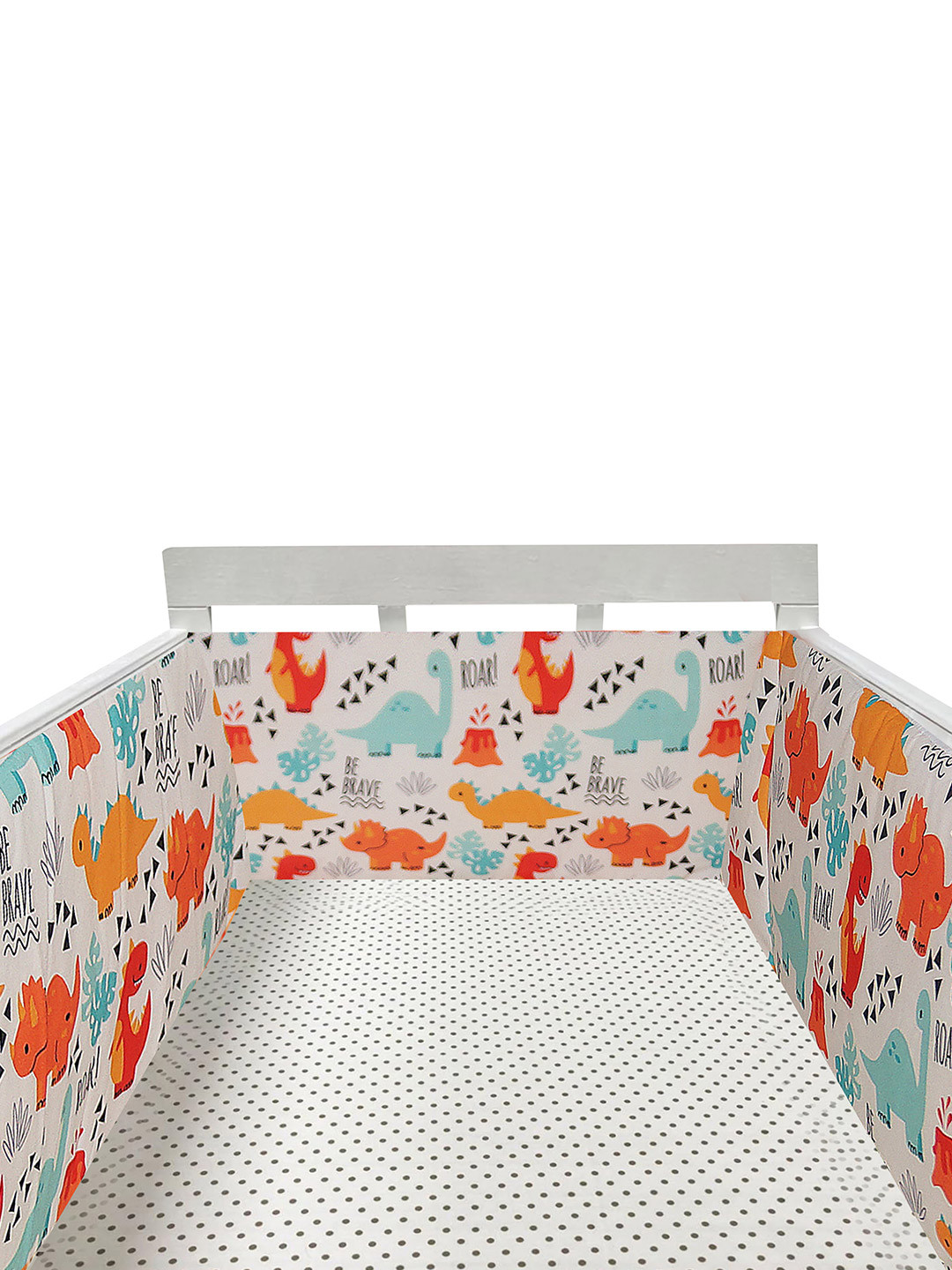 OSCAR HOME White & Blue Animal Printed Cotton Crib Bumper