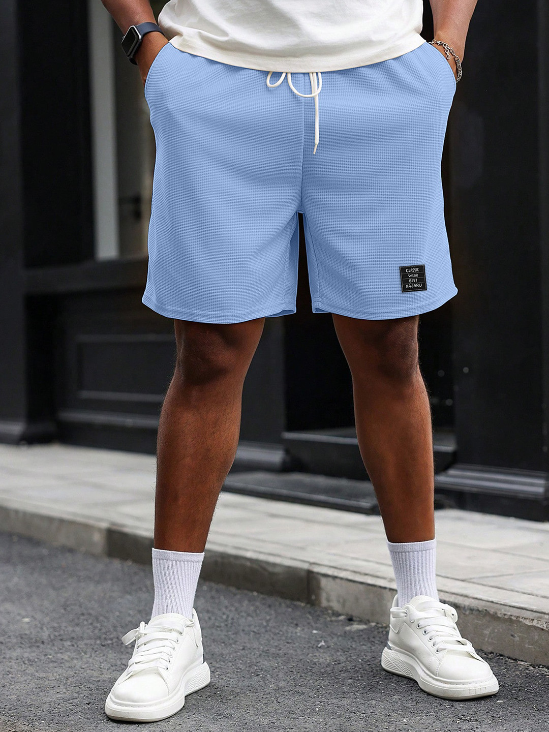 KAJARU Men Textured Regular Fit Shorts With Pocket