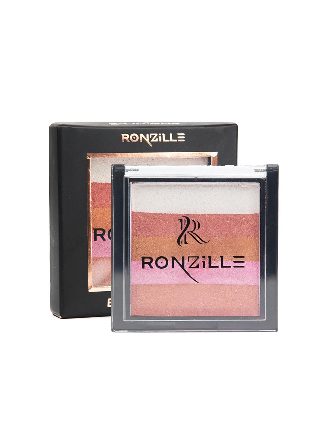 Ronzille Square Shimmer Brick Metallic Highlighter - Pink