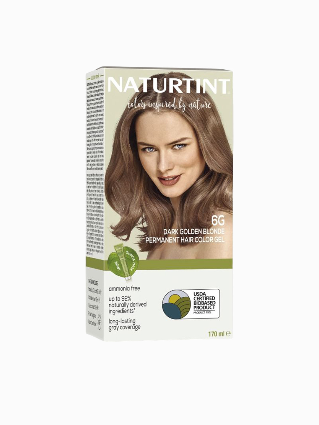 Naturtint Pure Grey Coverage Permanent Hair Color- 170 ml- 6G Dark Golden Blonde