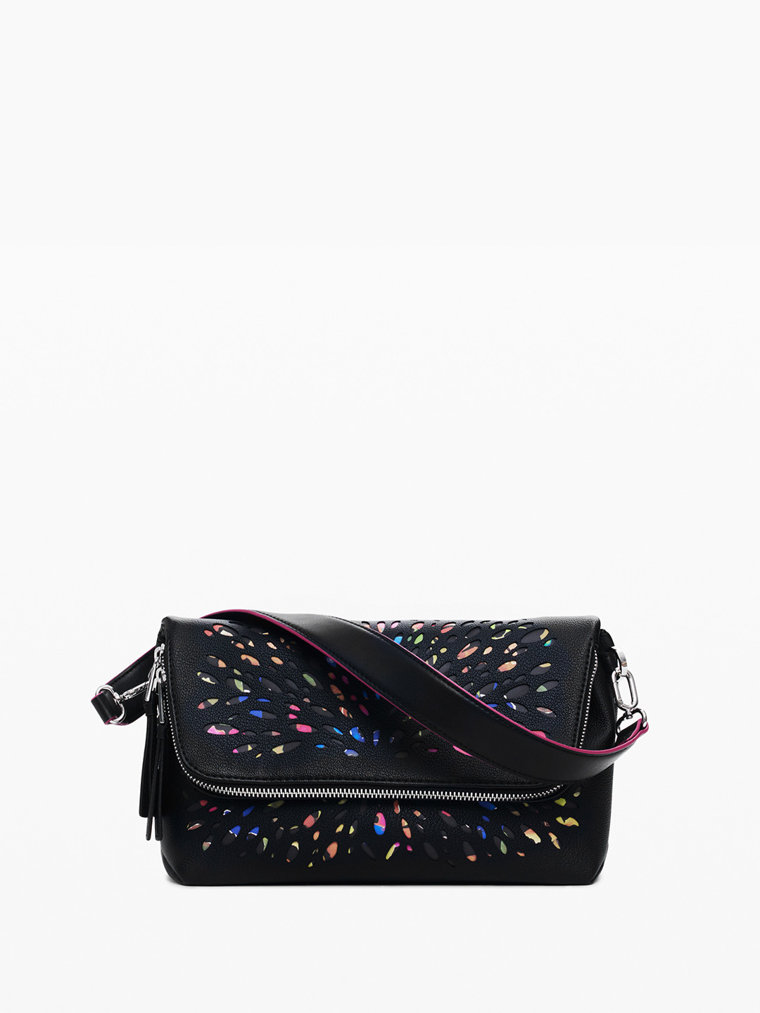 Desigual Crossbody Sling Bag with Cut Work