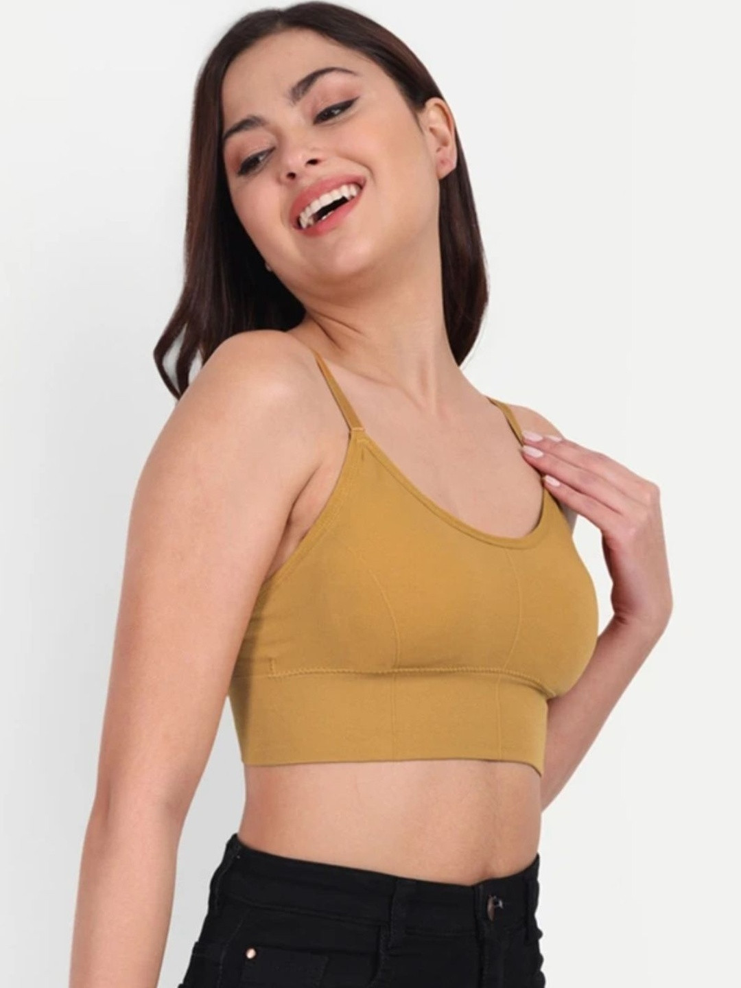 AM TEX Pack of 2 Solid Full Coverage Non-Wired Lightly Padded Everyday Bra