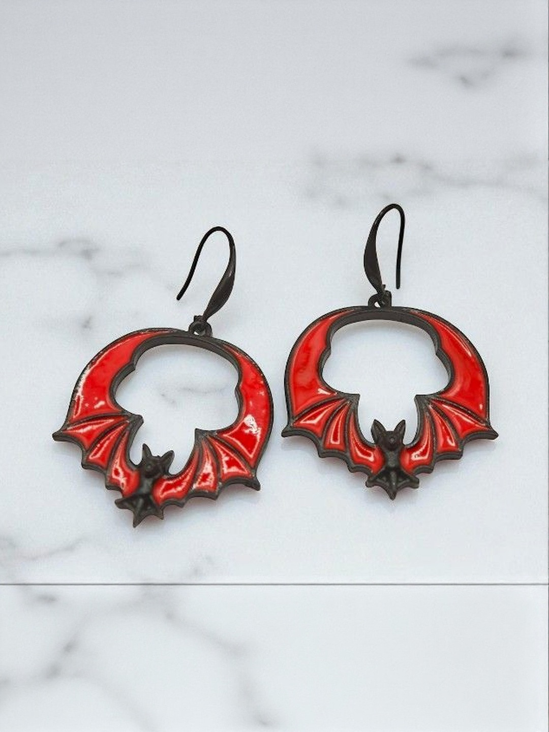 SAPRAA TRENDS Bat Shaped Drop Earrings