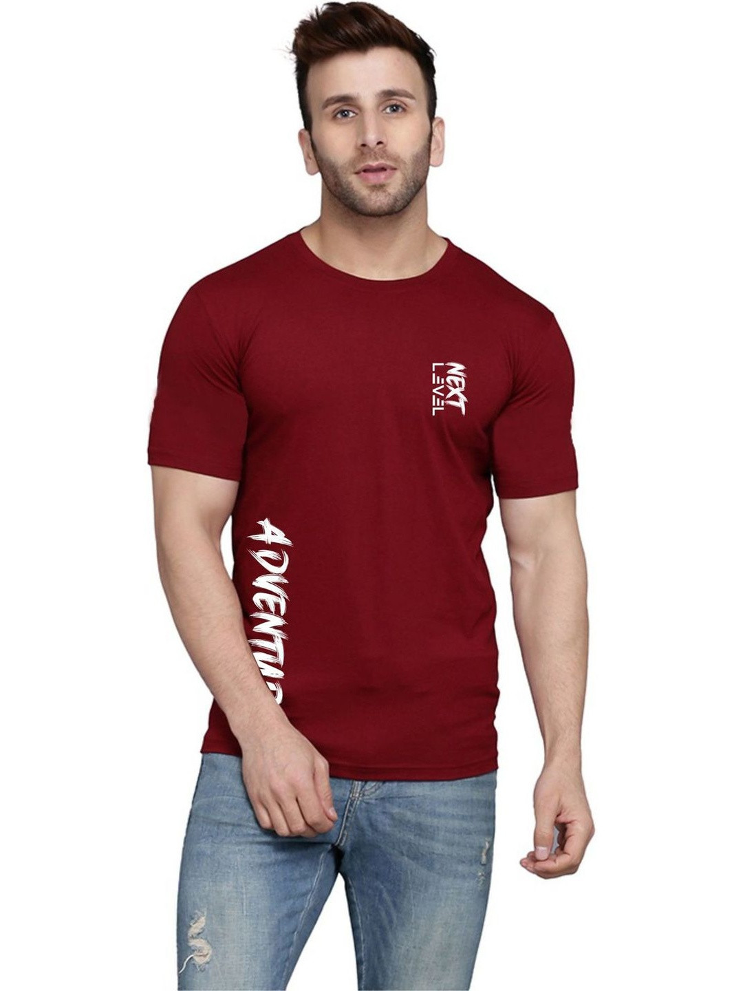 CRYPTIC Typography Printed Round Neck Regular Fit T-shirt