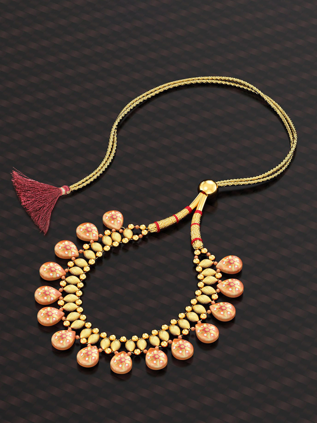 Joyalukkas Women 22Kt Gold Drawstring Necklace - 1.98 g