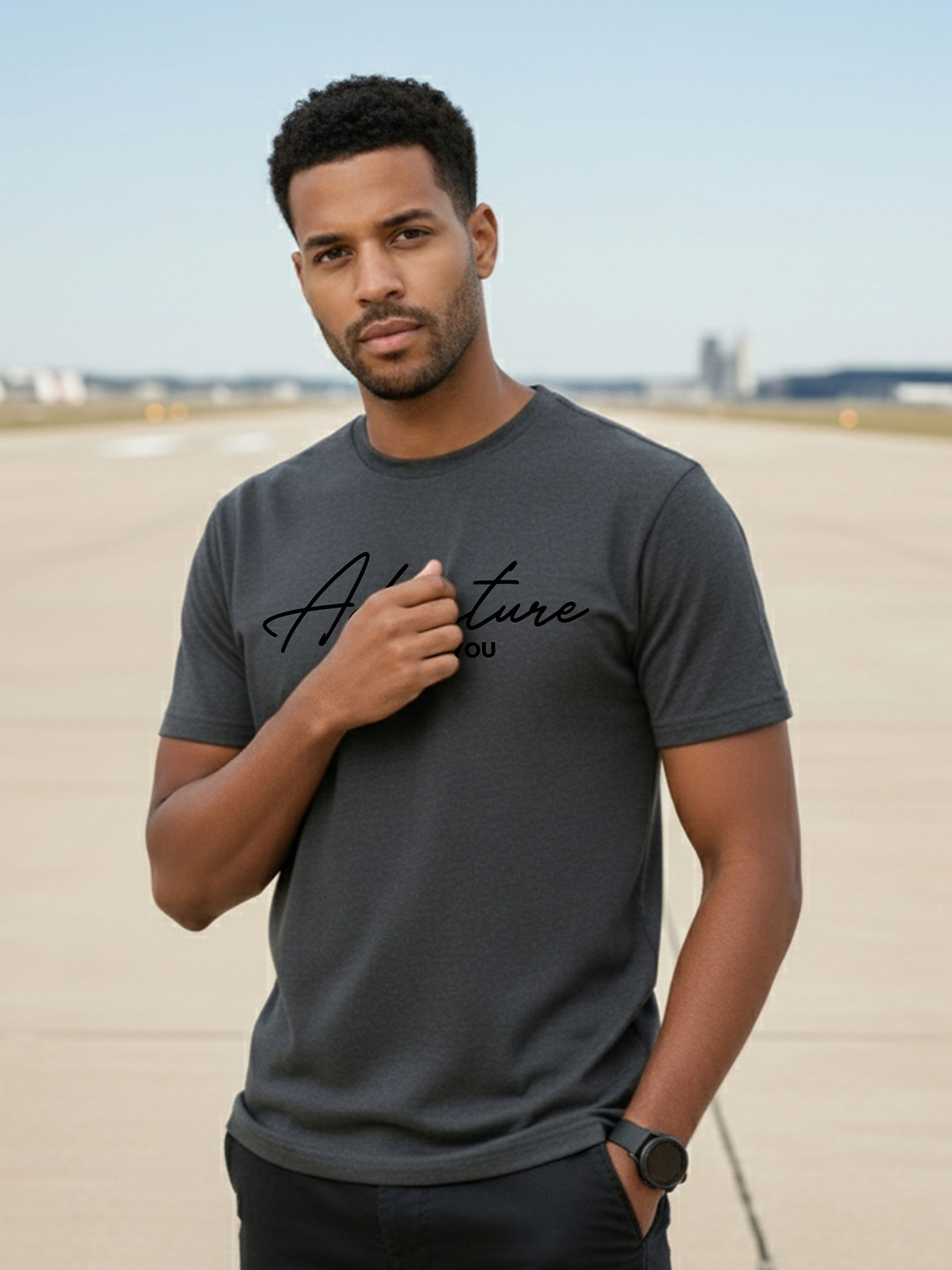 Moda Rapido Men Regular Fit Typography Printed Roud Neck T-shirt