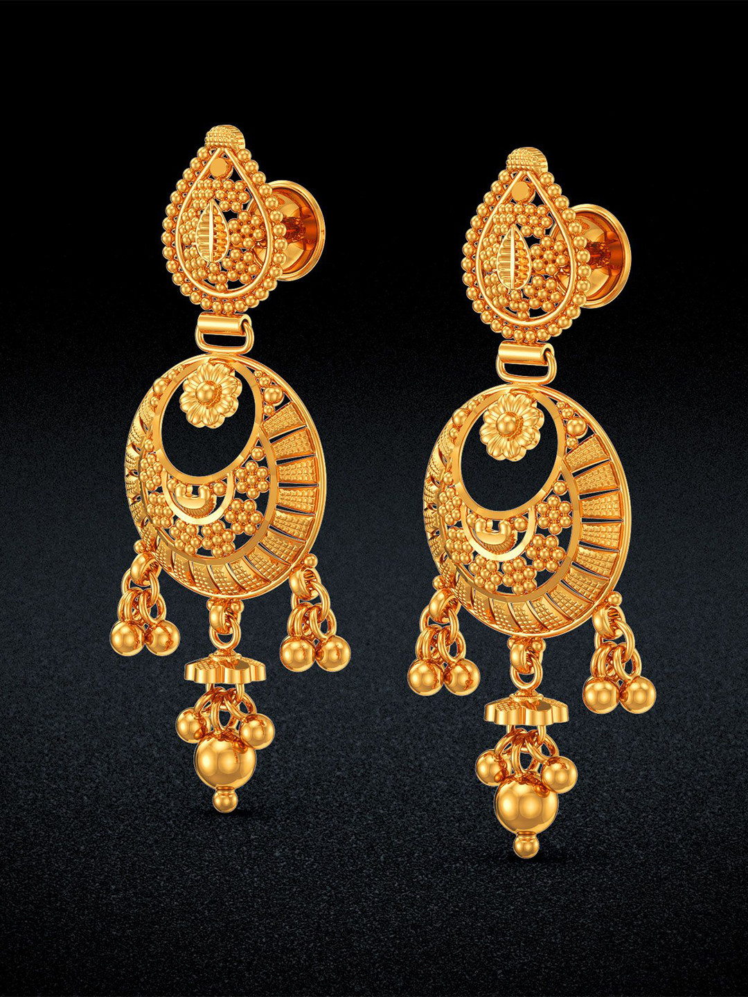Joyalukkas Women 22Kt Gold Drop Earring - 7.75 g