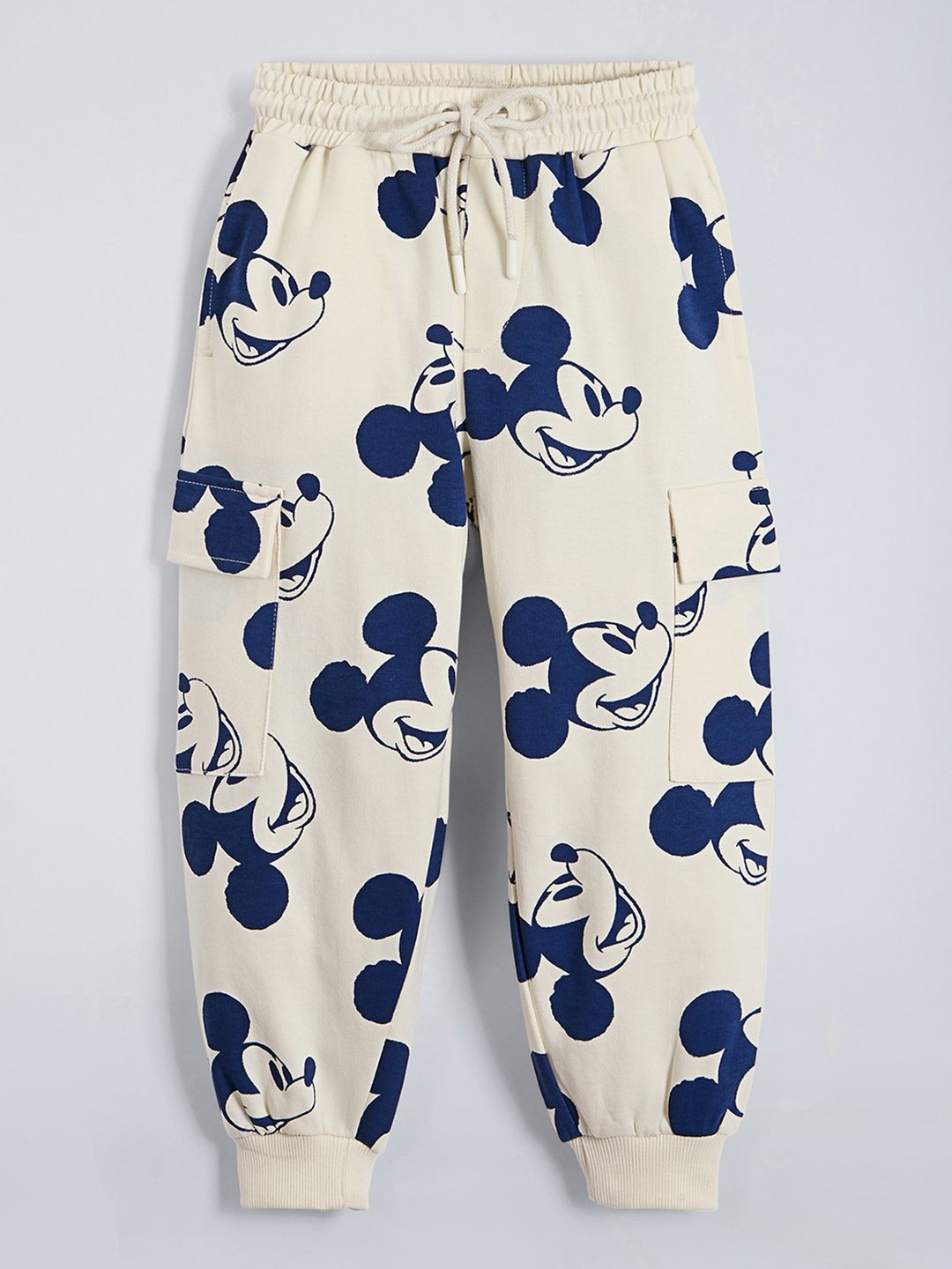 Hopscotch Boys Conversational Printed Track Pants With Drawstring Closure
