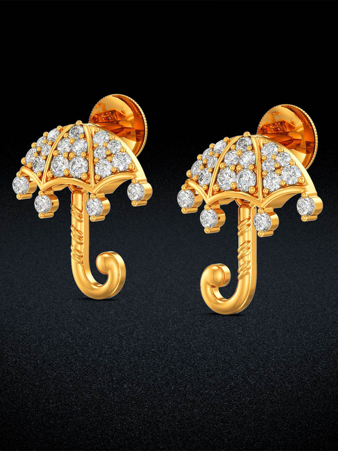 Joyalukkas Women Pluviophile 22Kt Gold Stud Earring - 2.763 g