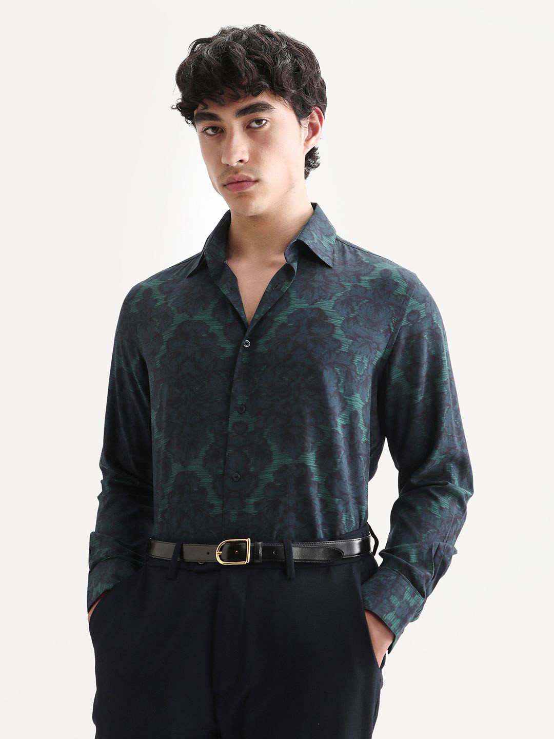 RARE RABBIT Men Premium Fit Floral Casual Shirt CRUX-25 - Image 1
