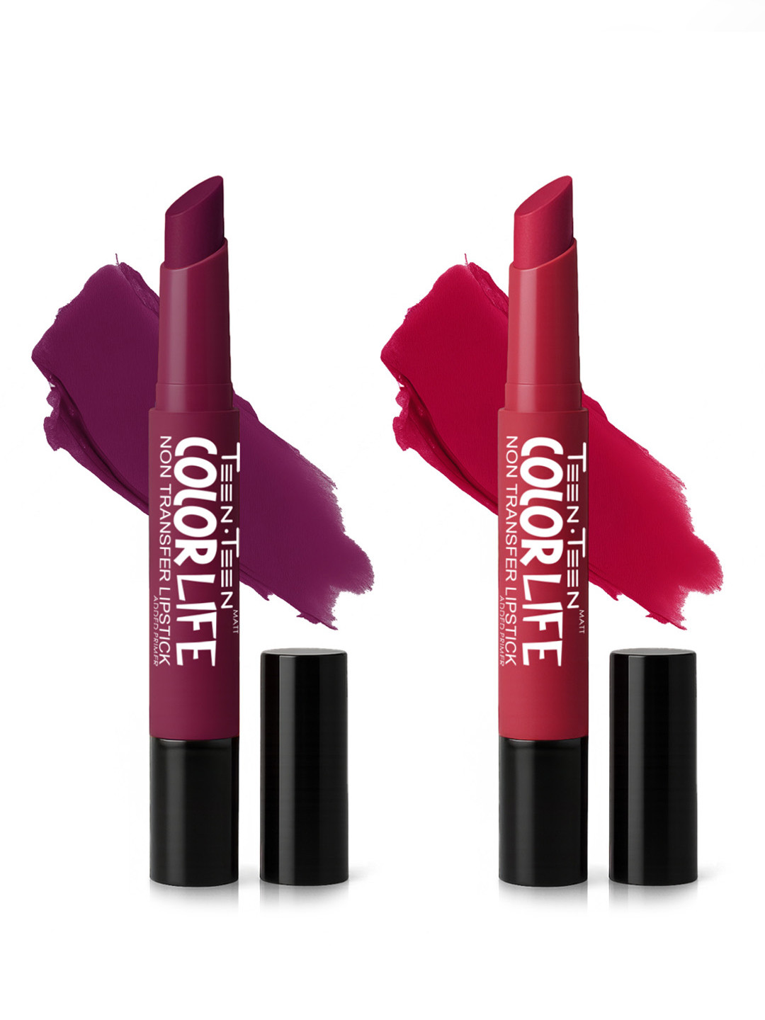 TEEN TEEN COSMETICS Set Of 2 Color Life Lip Crayon- Magenta & Plumful Cheer