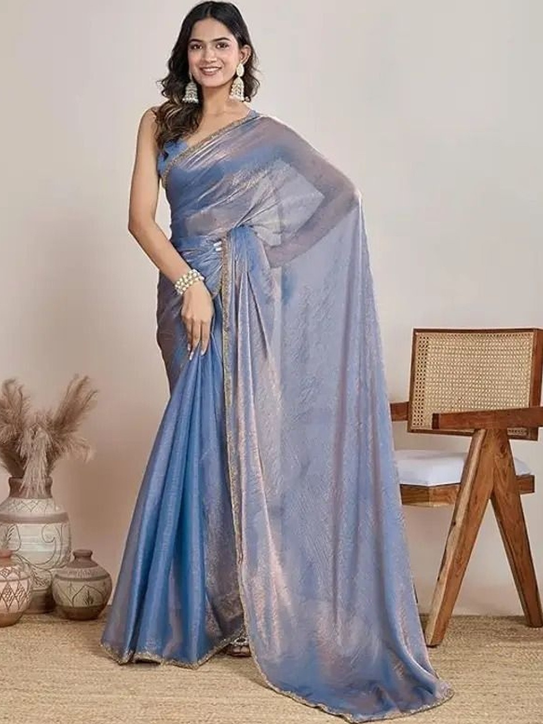 GHAN SALS Silk Blend Saree