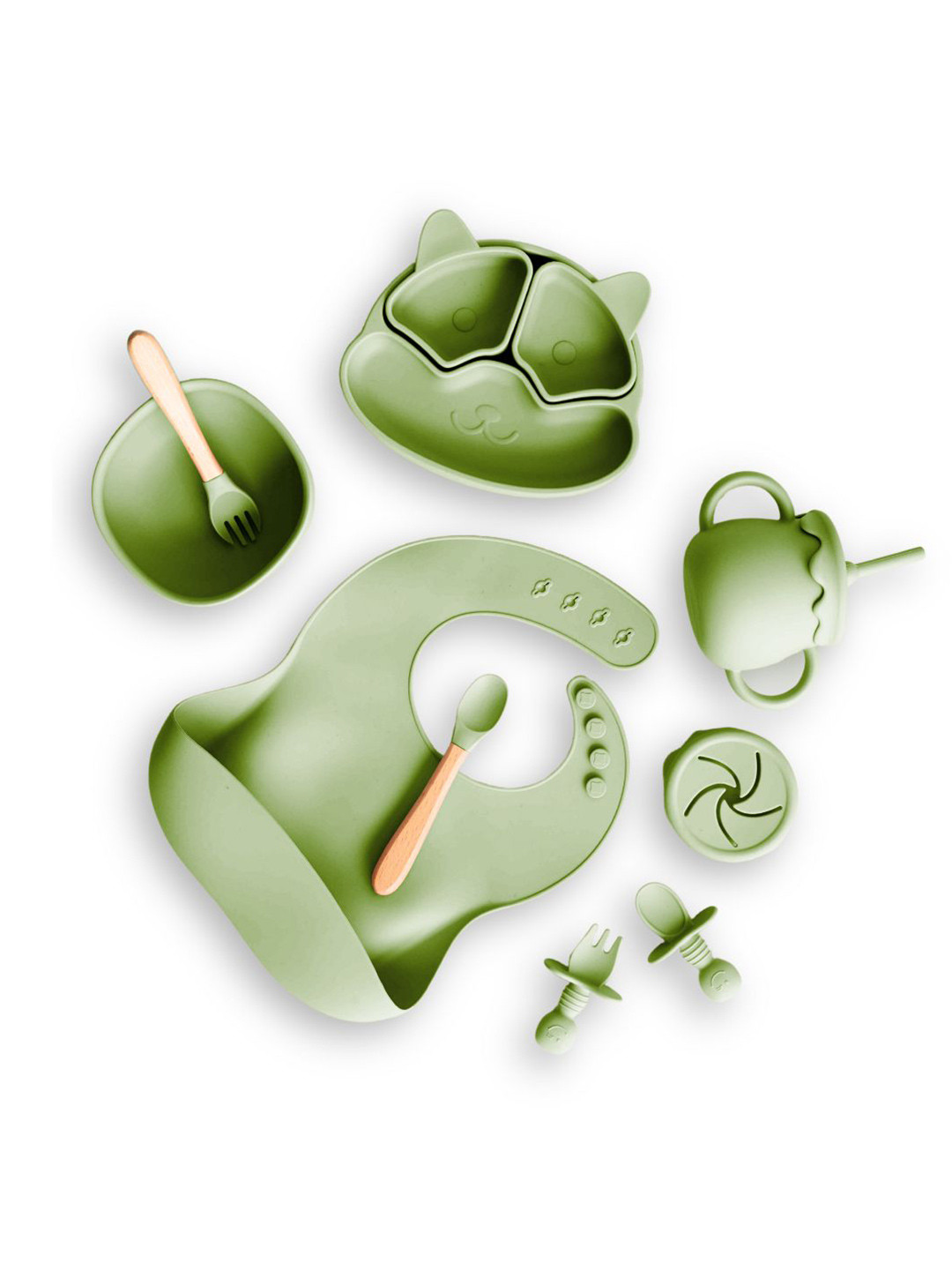 BabyStreet 6- Pcs Dishwasher Safe All-In-One Feeding Set