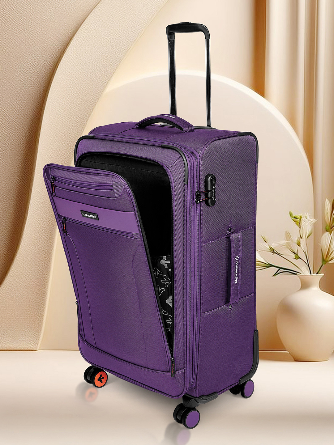 Nasher Miles Soft-Sided Large Trolley Suitcase