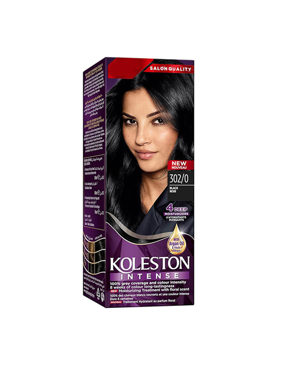 Queue Koleston Intense Hair Color With Argan Oil - 100 ml - Black - 3023/0