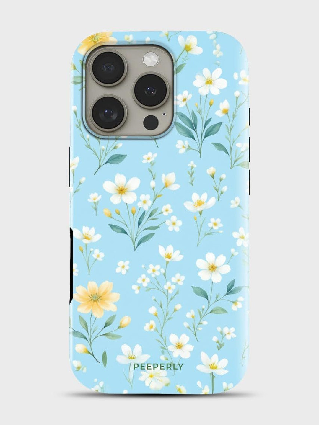 PEEPERLY Unisex iPhone 14 Pro Floral Eternal Bloom Crystal Impact Resistant Back Case