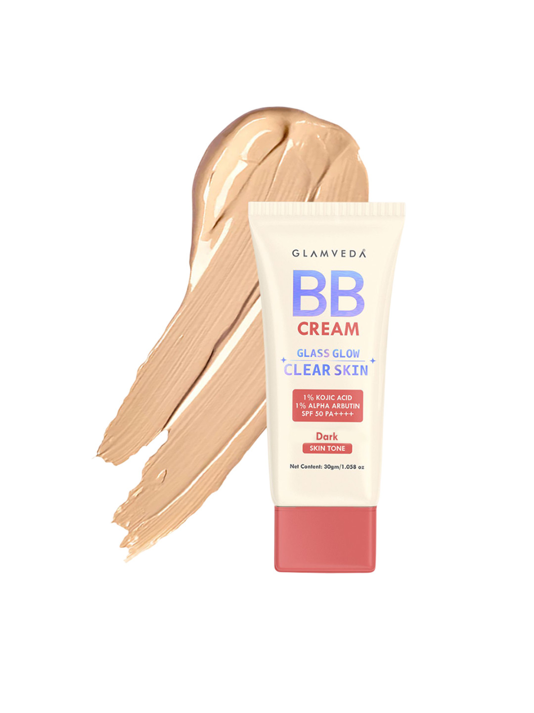 GLAMVEDA Glass Glow Clear Skin BB Cream With  SPF 50++ For Dark Spots - 30 g Glamsly90