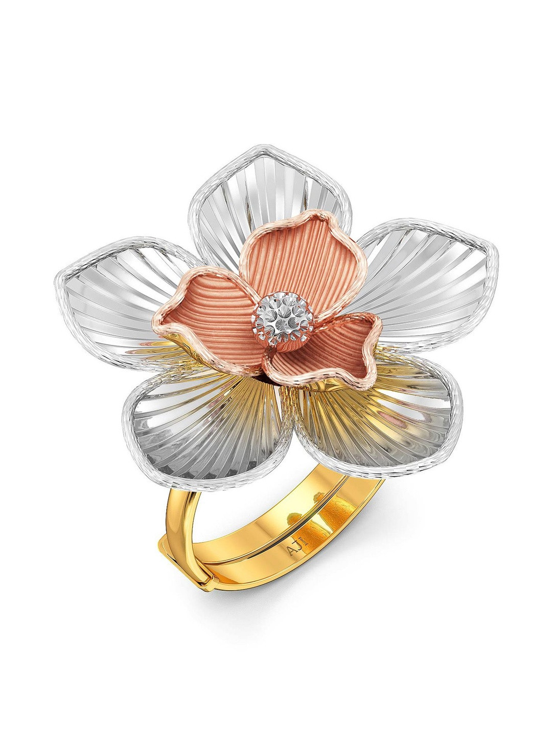 Joyalukkas 22Kt Gold Floral Finger Ring - 5.395 g