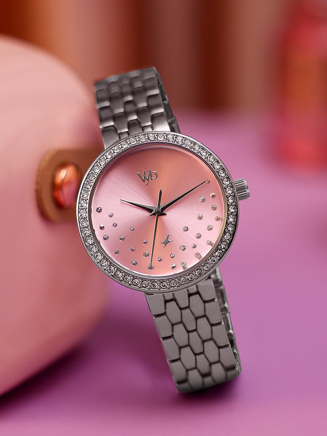 Fastrack Vyb 6.0 Starlet Women Dial & Stainless Steel Straps Analogue Watch FV60088SM01