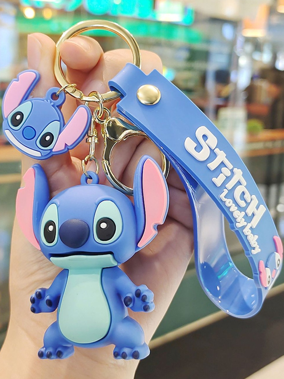 Gopalvilla 3D lilo & stitch Cartoon Keychain With Silicone Belt
