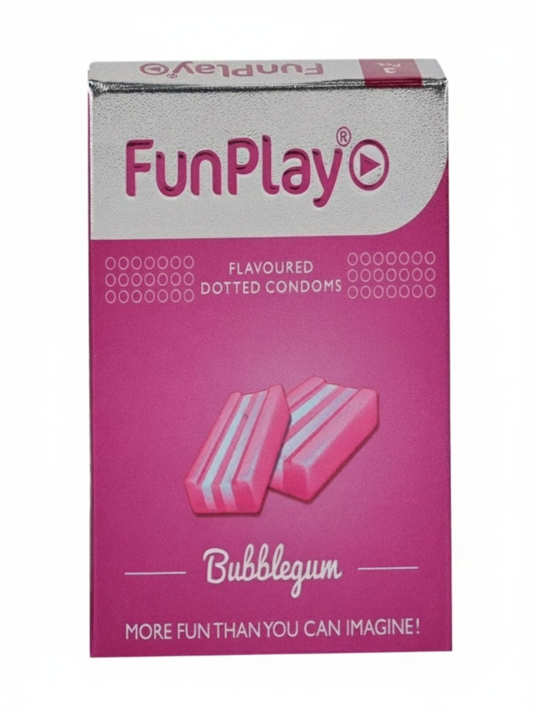 Store 77 Funplay Bubble Gum Condom- 3 Unit
