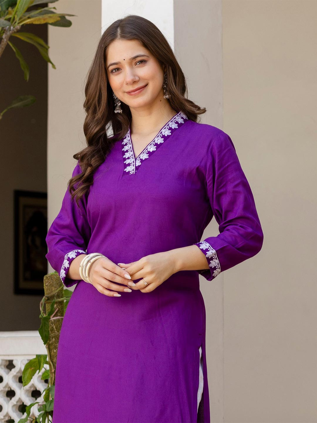 Pjyot by surhi Women Solid Screen Print Daily Straight Kurta