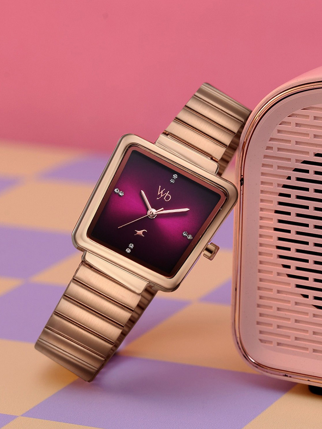 Fastrack Women Stainless Steel Bracelet Style Straps Analogue Running Watch FV60098WM01W