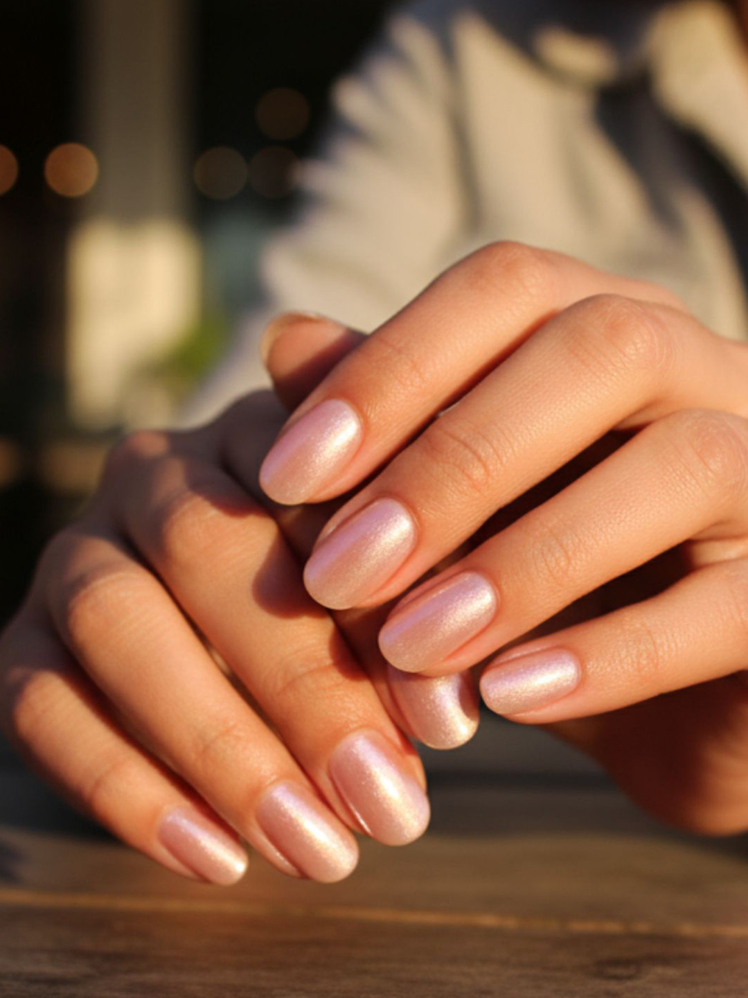 Lick 24 Pieces Oval Shape Nude Reusable Artificial Nails