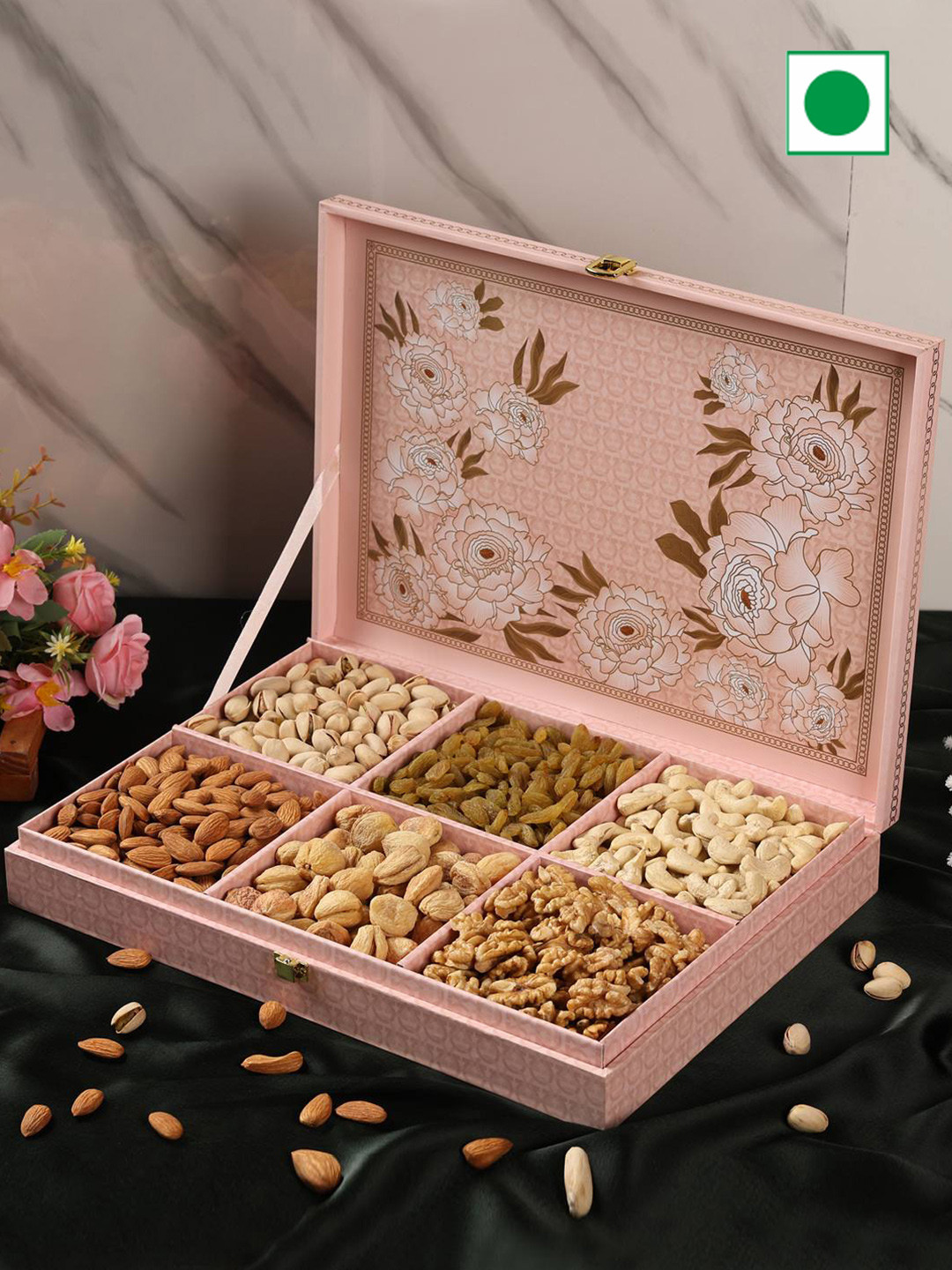 Riwaz Set Of 6 Dry Fruit Gift Box 650 g