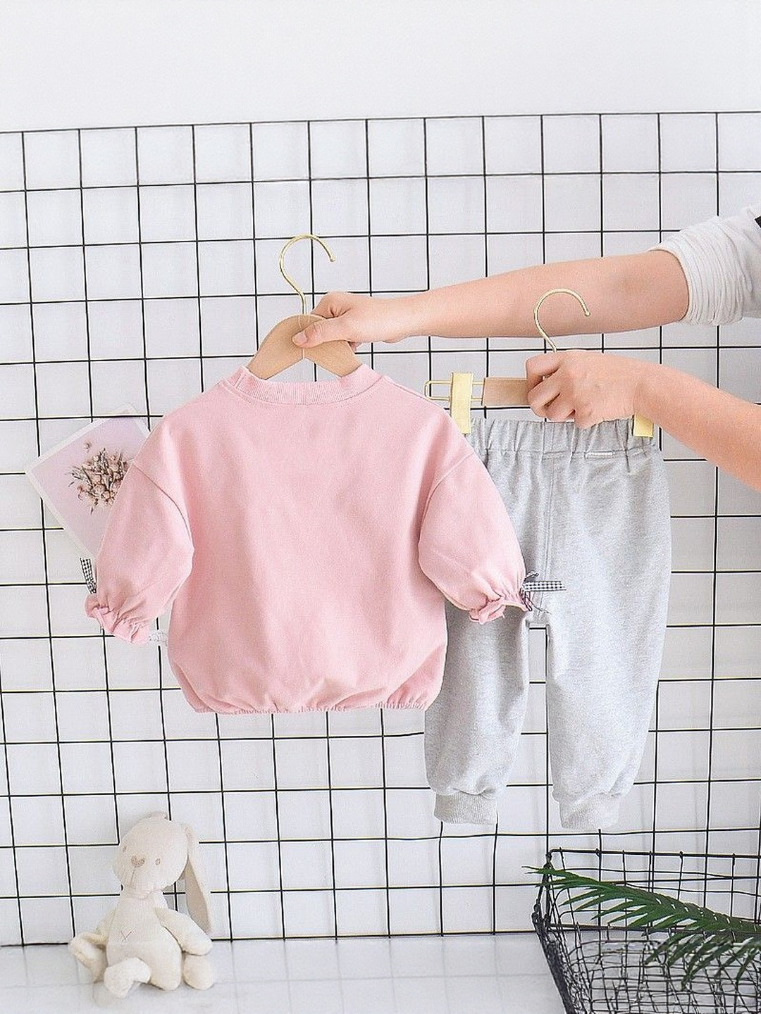 YK Girls Pink Short Sleeves Cotton Blend Co-Ords