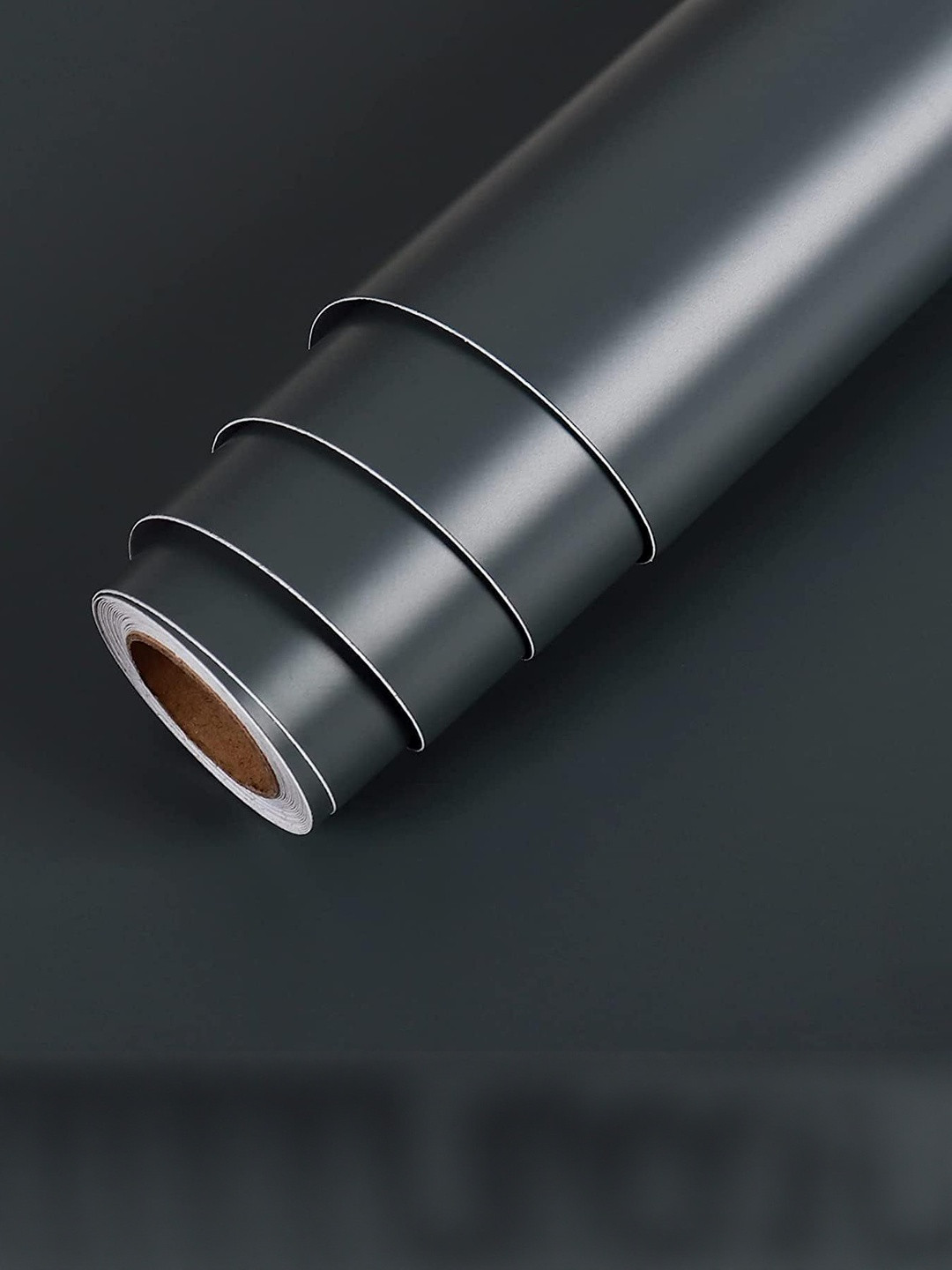 SUNBIRD Grey Solid Plastic Wall Paper