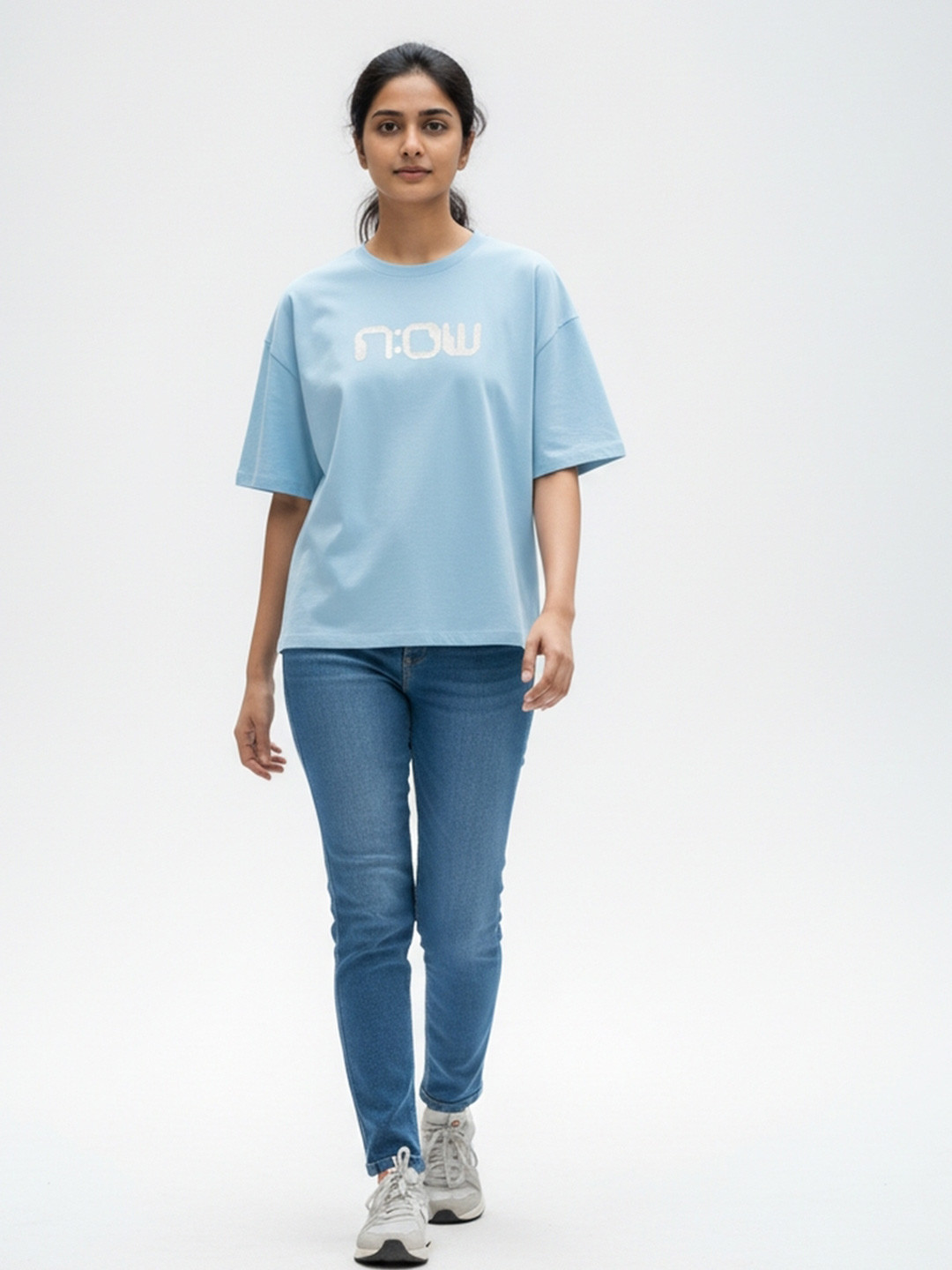 The Hustle Groove Co. Unisex Typography Printed Round Neck Pure Cotton Oversized T-shirt