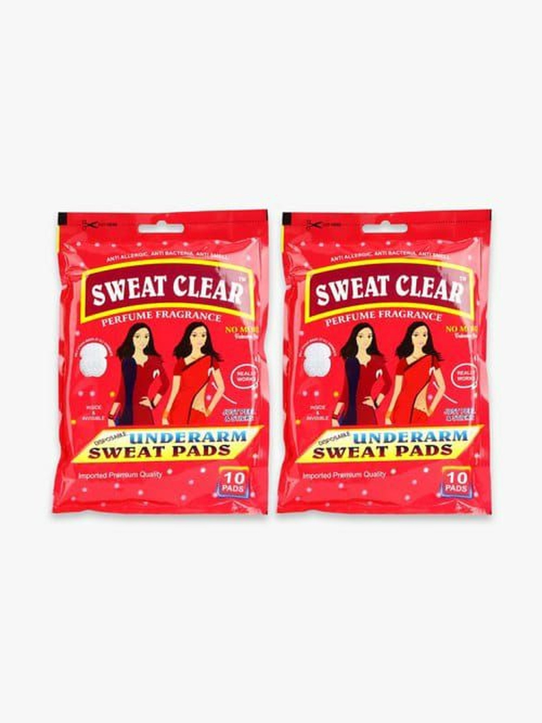 Sweat Clear Set Of 2 Underarm Sweat Pads - 10 Pairs