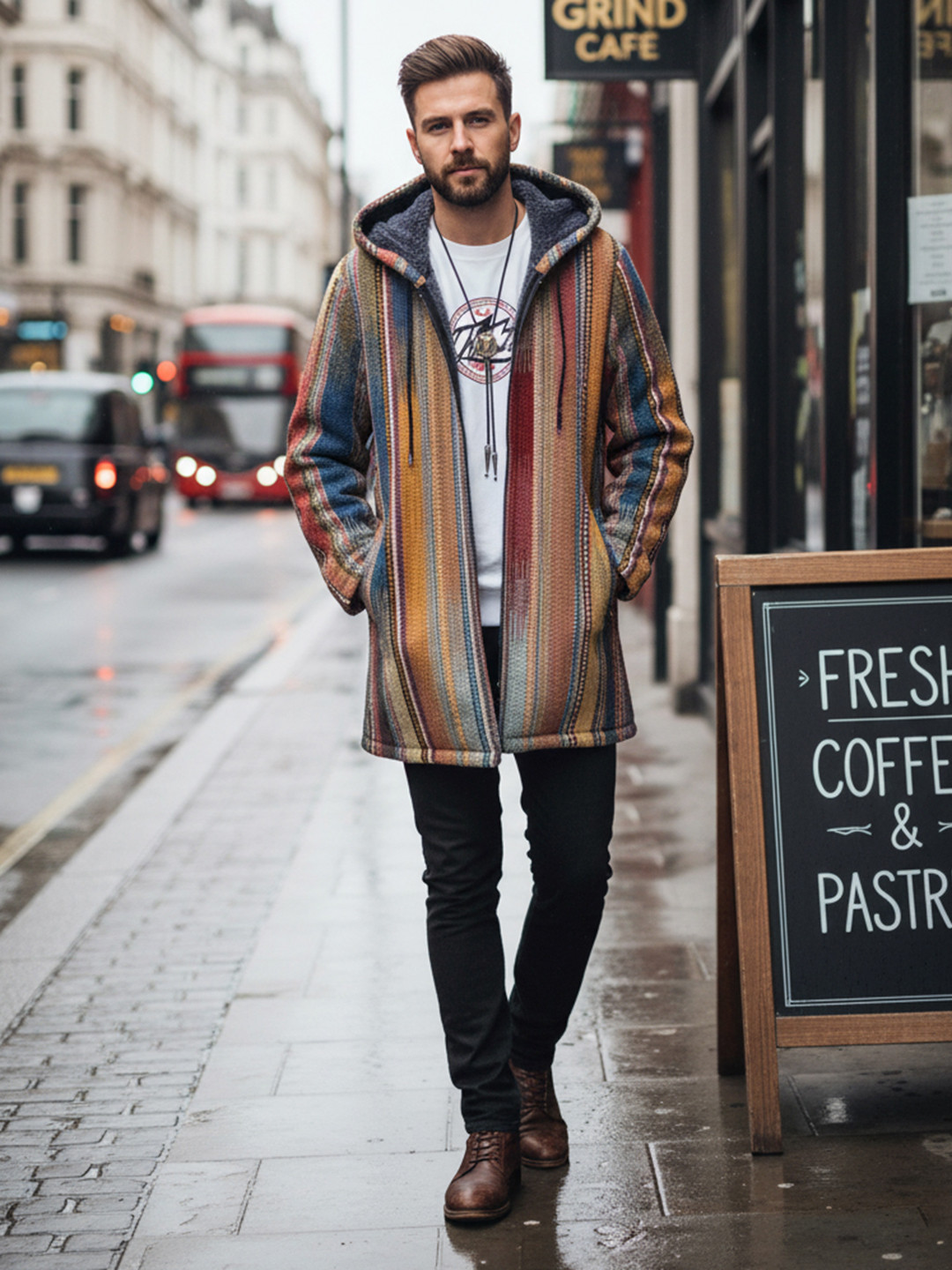 HERE&NOW Men Longline Parka Jacket