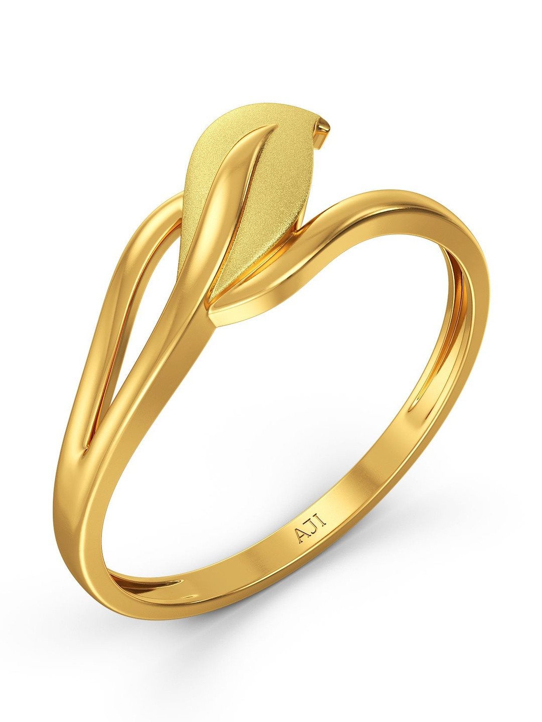 Joyalukkas 22Kt Gold Bract Finger Ring - 2.135 g