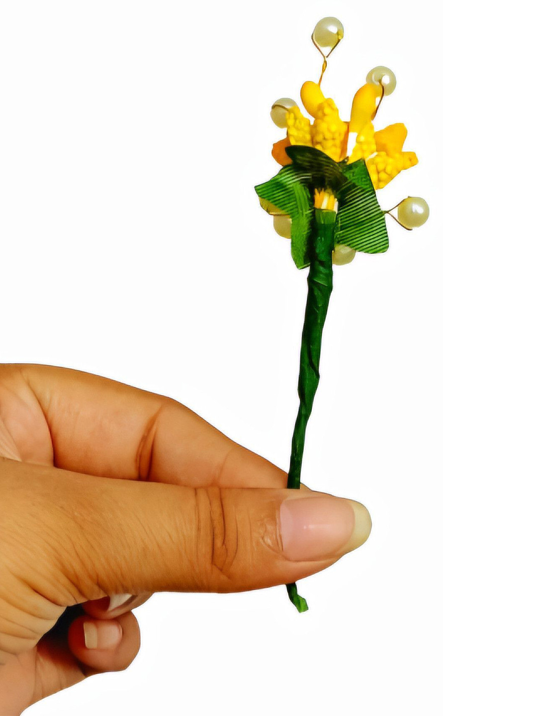 Medbuddy Women Yellow Flower Hair Accessory