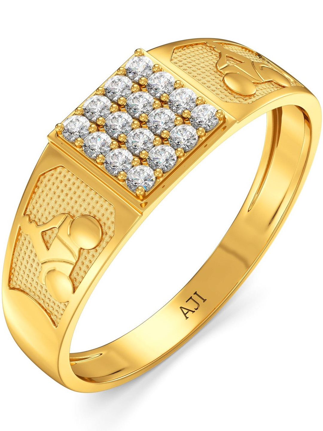 Joyalukkas Men 22Kt Gold Timeless Sparkle Adornment Finger Ring - 4.497 g