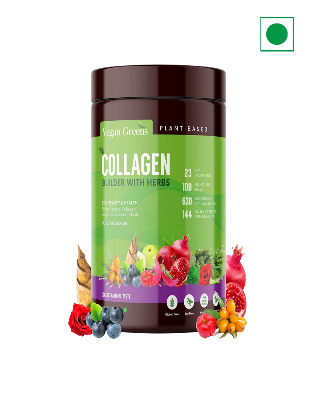 Vegan Greens Natural Collagen Builder- 250 g