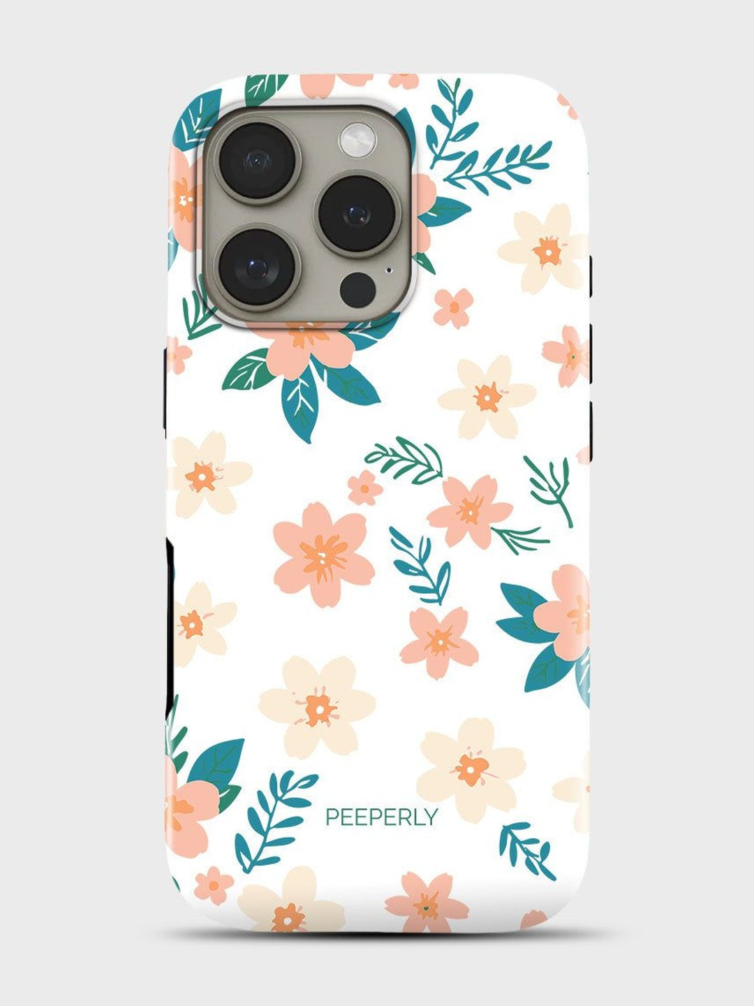 PEEPERLY Unisex iPhone 14 Pro Floral Lush Meadows Crystal Impact Resistant Back Case