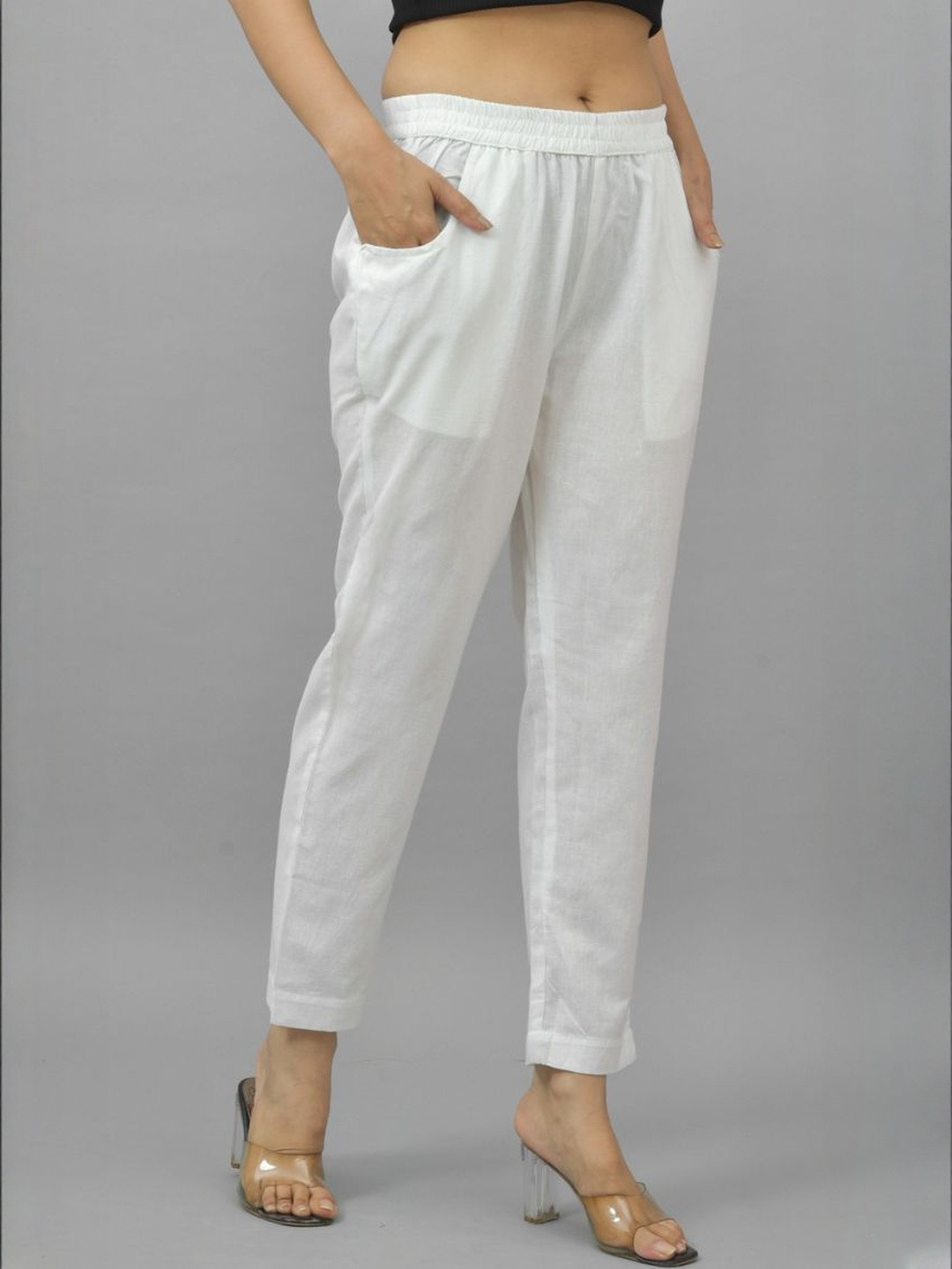 ETC X D To D Life Style Women Cotton Mid-Rise Slip-On Trousers