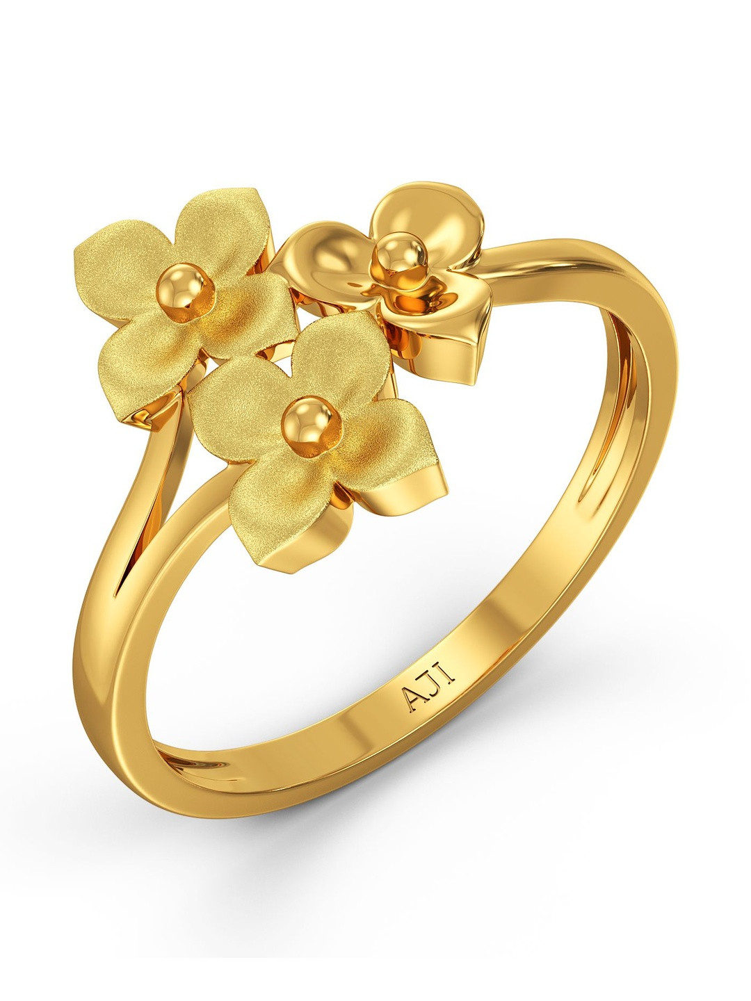 Joyalukkas Women 22Kt Gold Floral Scenic Finger Ring - 2.698 g