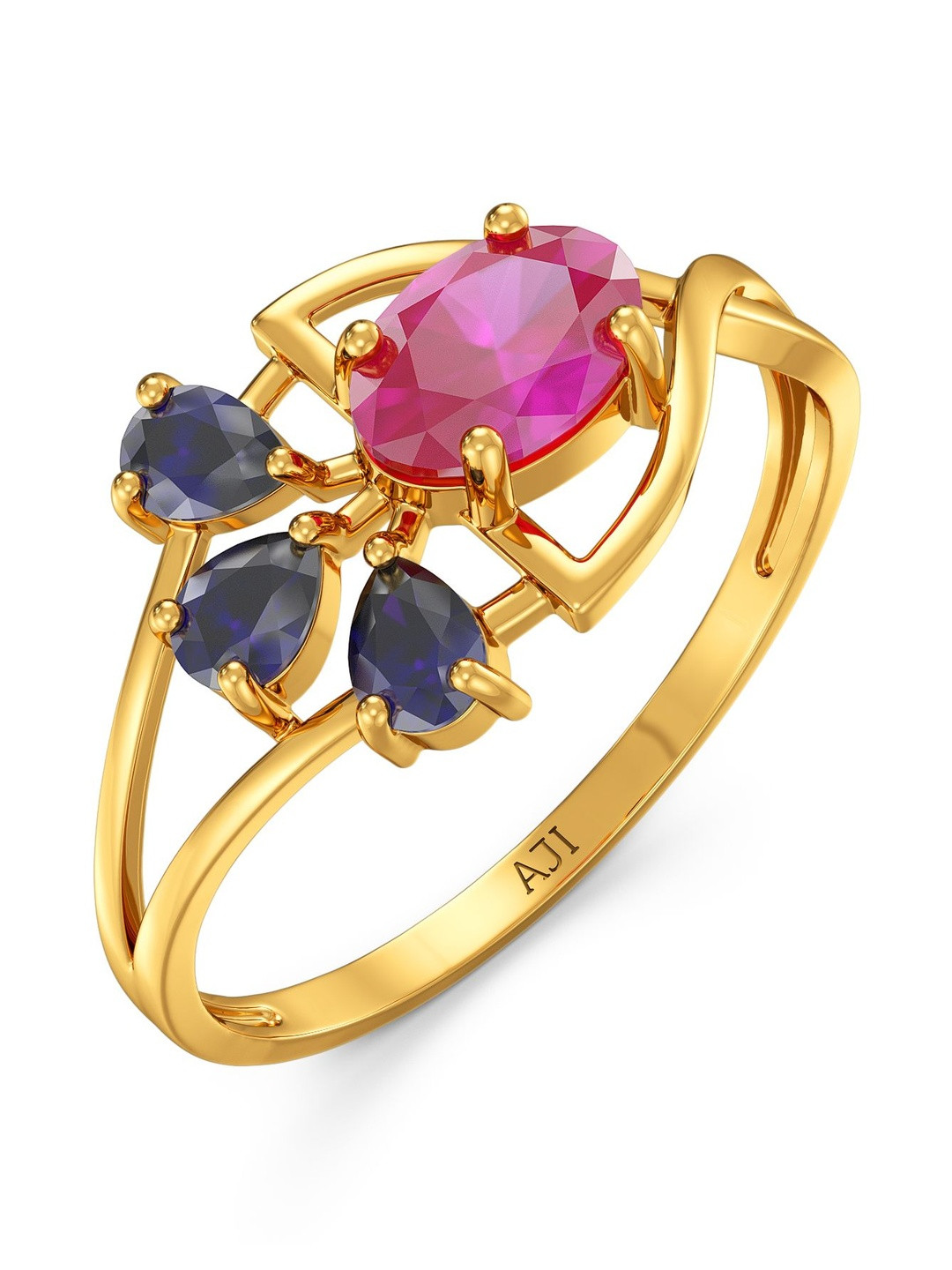 Joyalukkas Women 22Kt Gold Drip Finger Ring - 1.528 g