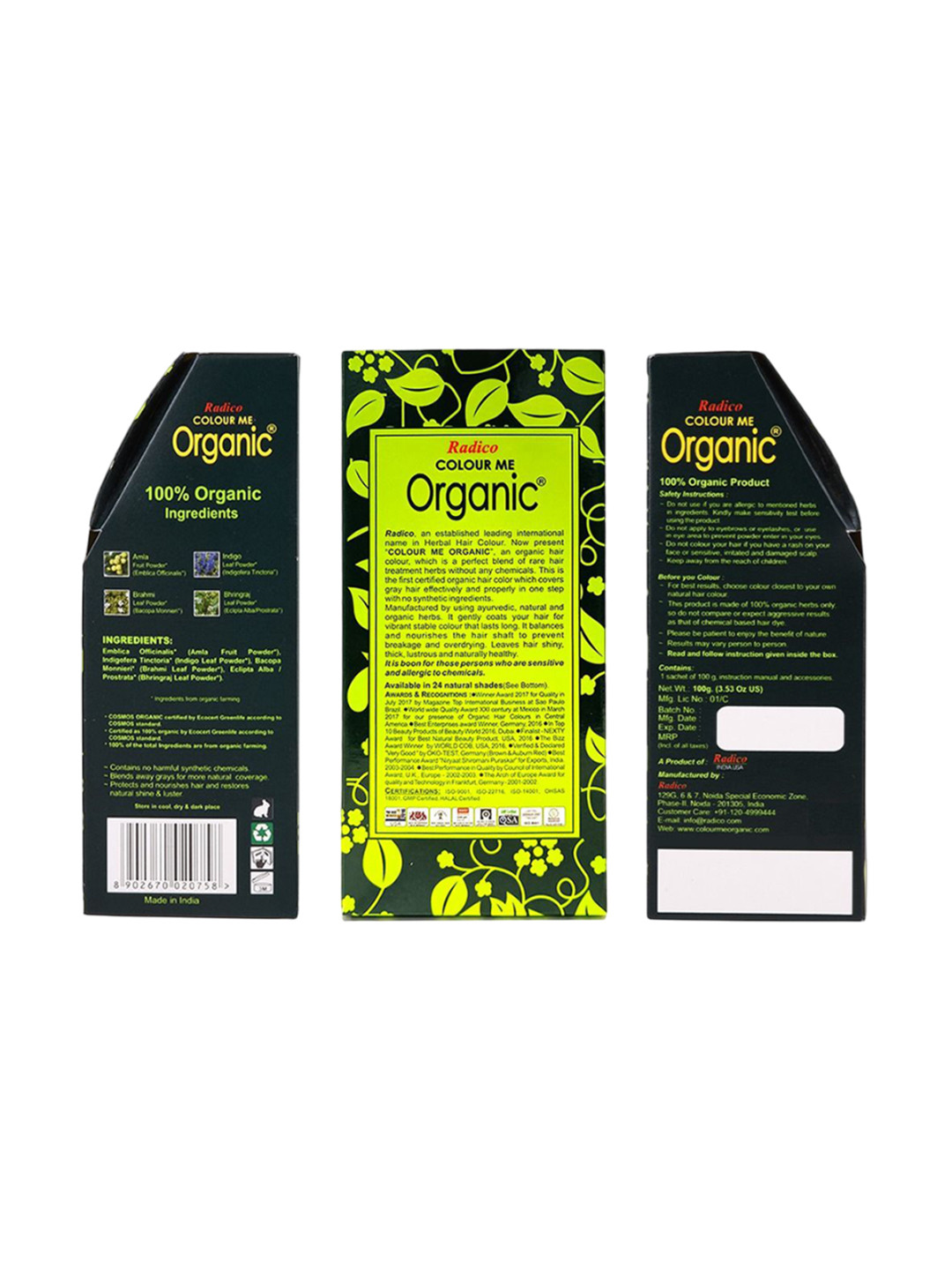 Radico Color Me Organic Hair Color - 100 g - Darkest Ash Blonde