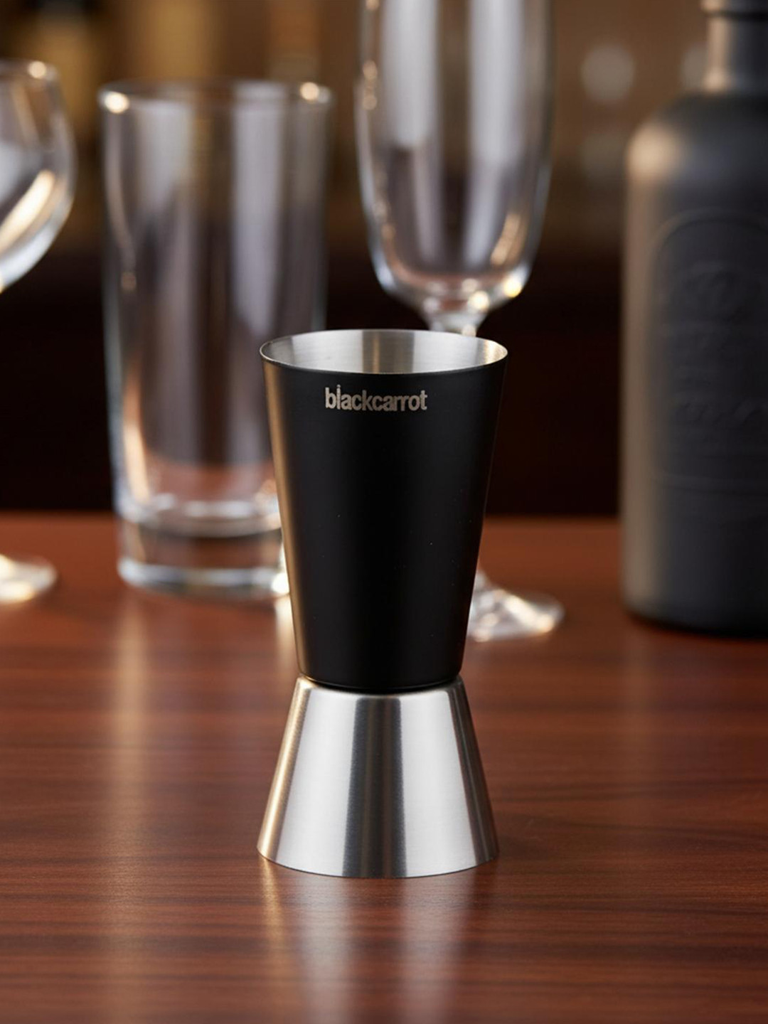 BlackCarrot Black Single Stainless Steel Barware Tool Sets