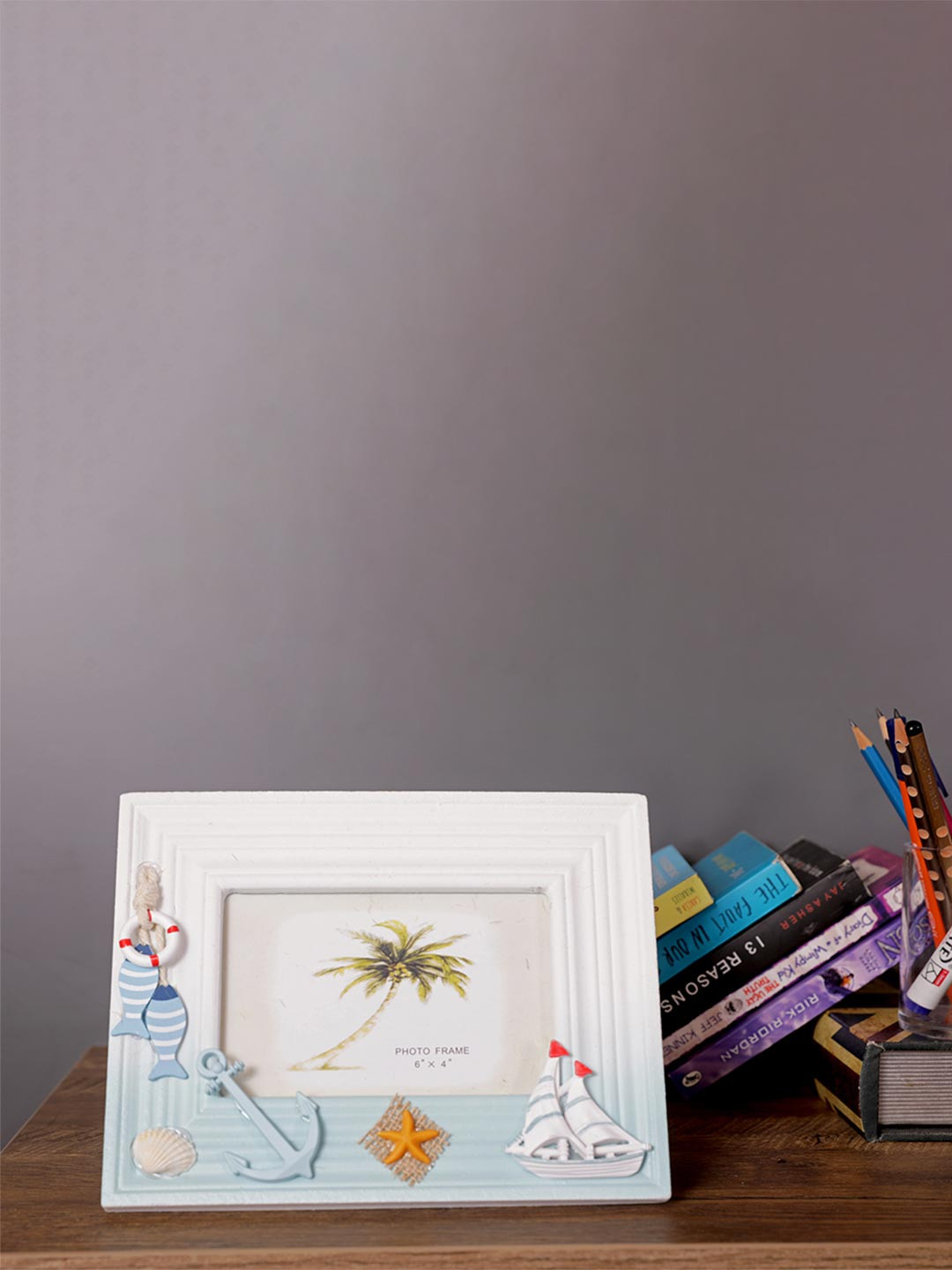 AARVI DECOR STUDIO White 1 Pieces Wood Table Photo Frames