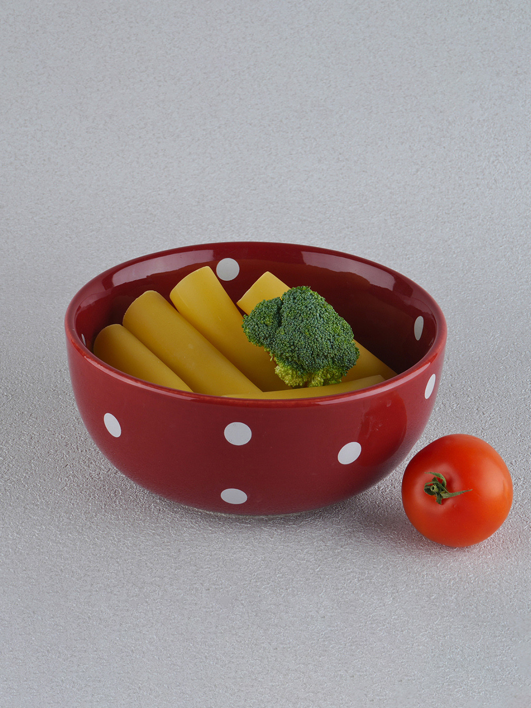 BlackCarrot Red Porcelain Dishwasher and Microwave Safe Serving Bowl