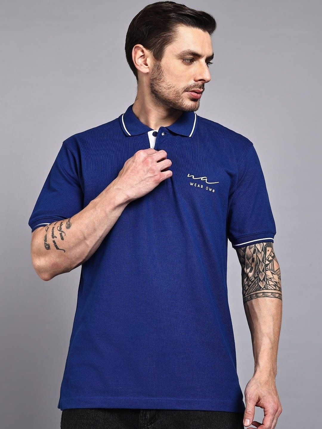 Nirmal Apparel Men Solid Polo Collar T-shirt