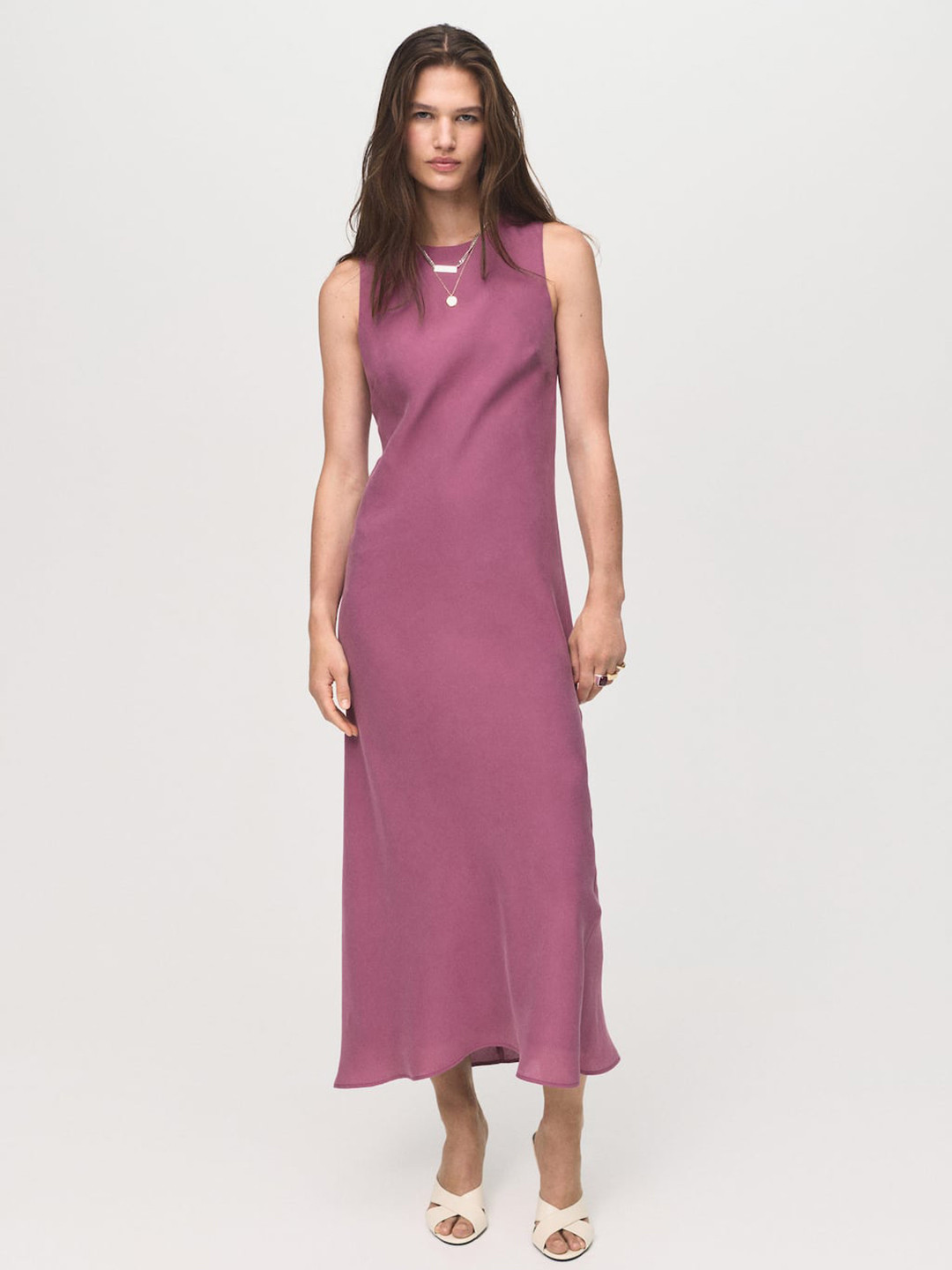 MANGO Sleeveless Shift Dress