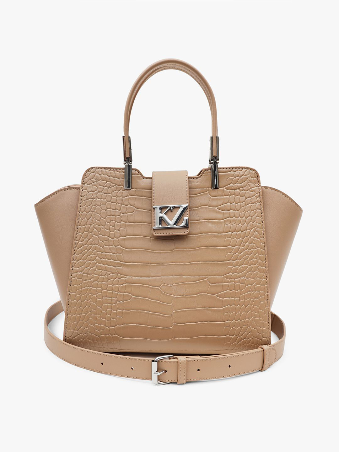 Kazo Kale Women Textured Water Resistant Structured Satchel With Detachable Sling Strap